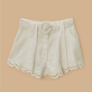 FARM Rio- Off-White Richelieu Euroflax™ Premium Linen Shorts
